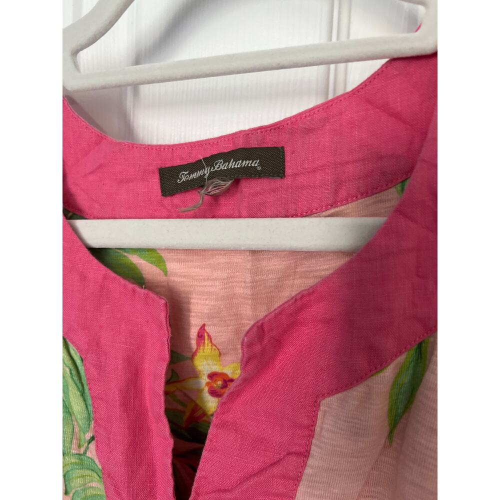 Tommy Bahama Pink Tropical Floral Dress – Estimated Size Large - Picture 3 of 5